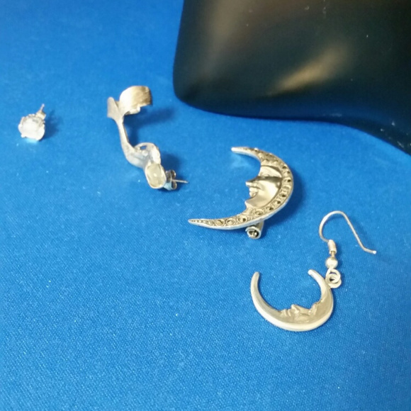 Silver moons and mermaid ear cuff bundle. - Picture 2 of 8